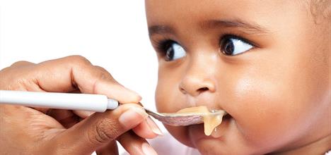baby spoon fed