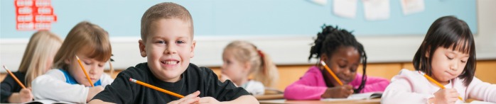 a group of children in a classroom